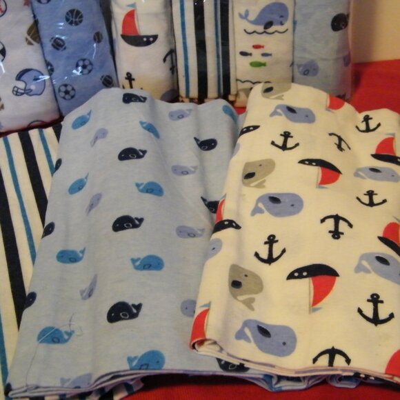 Couvertures emmaillotement ou intimité d'allaitement, ens. de 4, Fille ou Garçon - Picture 10 of 11